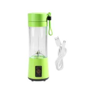 PORTABLE AND RECHARGEABLE BATTERY JUICE BLENDER - GREEN COLOR