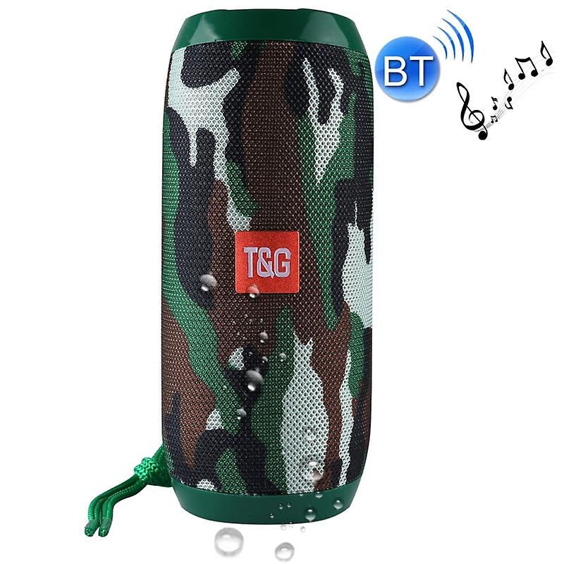 PORTABLE BT SPEAKER TG117 (GREEN BROWN BLACK PRINTED COLOR)