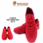 SHOES - SPORTS SHOES  ( RED COLOR / SIZE 7.5  )