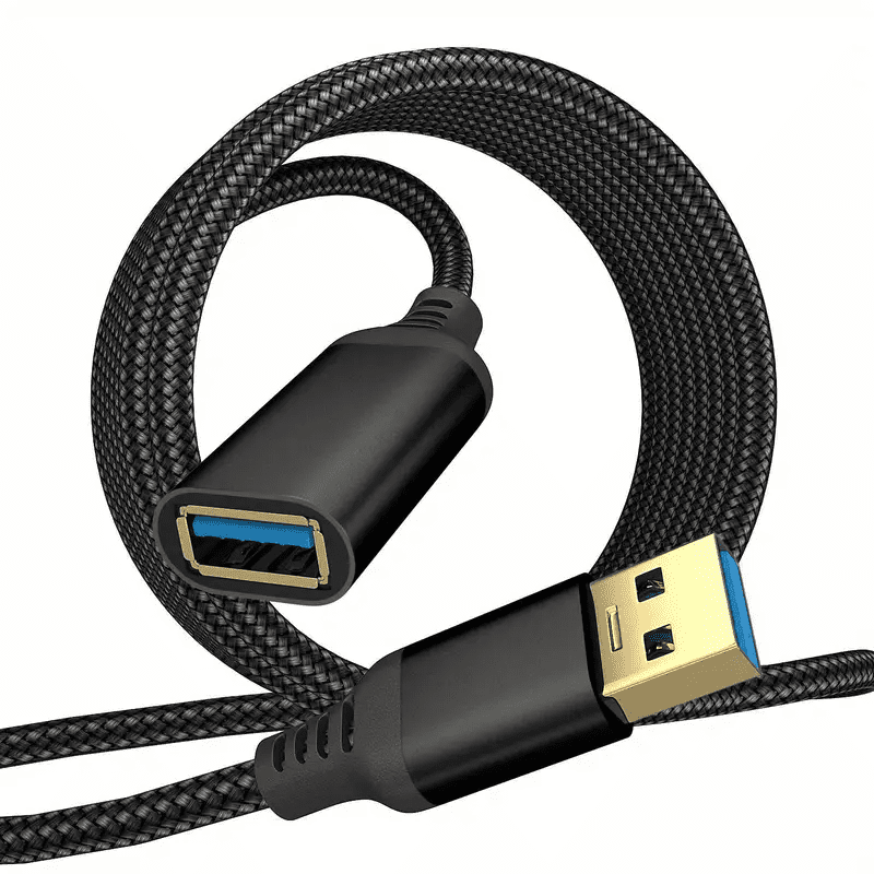 CABLE – 5M USB 3.0 MALE TO FEMALE NYLON ( BLACK COLOR )