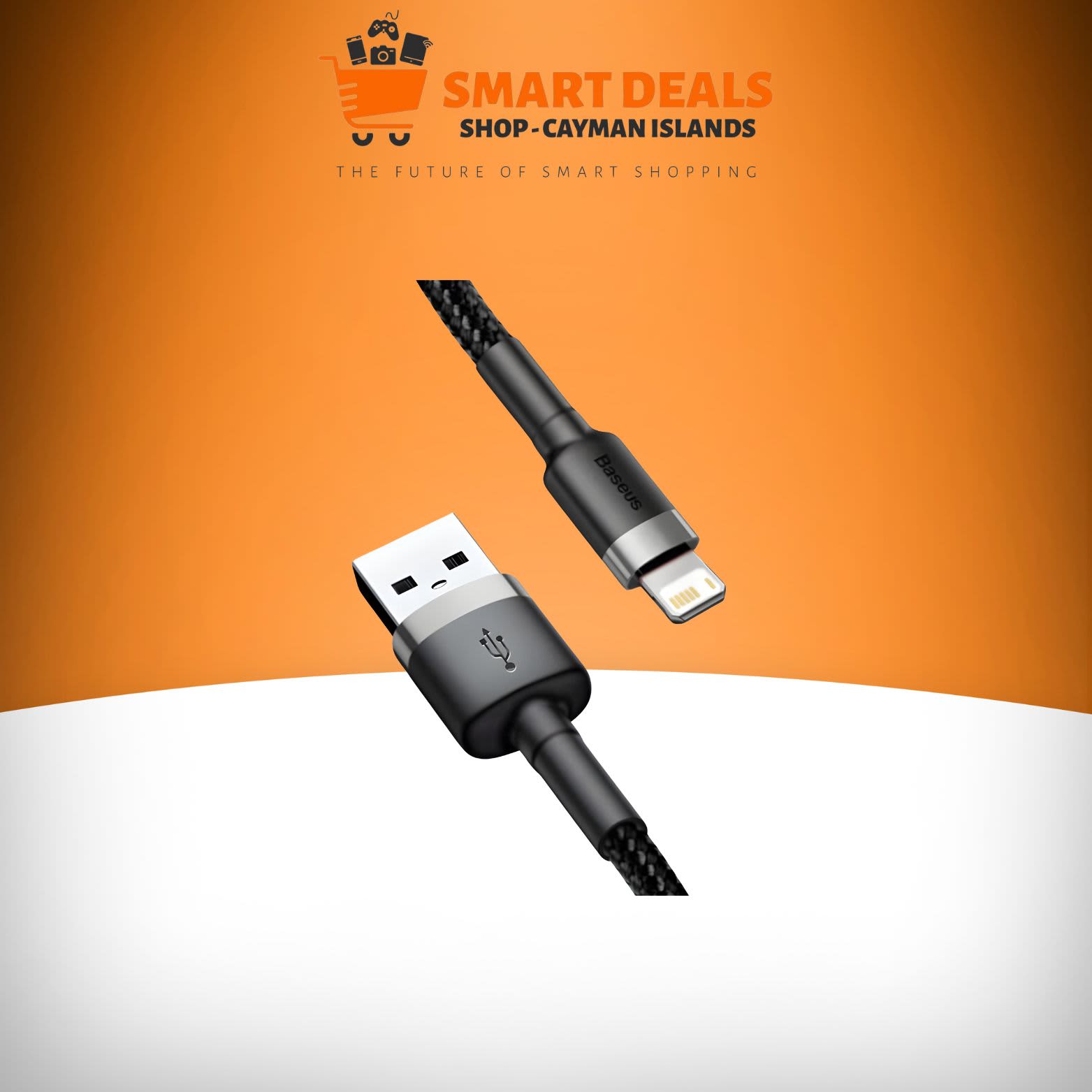 BASEUS FAST CHARGING DATA CABLE USB TO IP 2.4A – BLACK COLOR