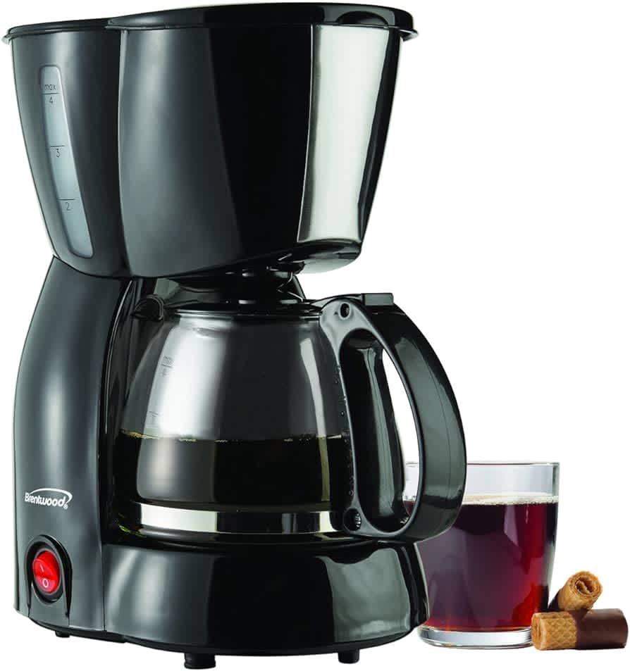 BRENTWOOD 4-CUP COFFEE MAKER – BLACK COLOR