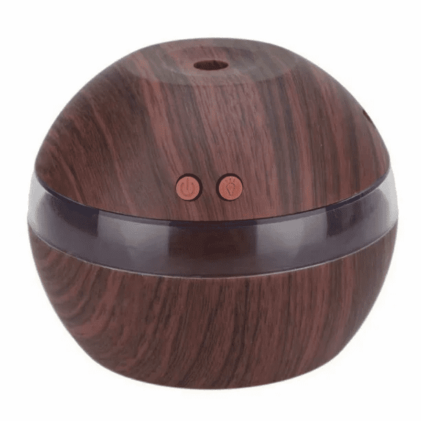 ULTRASONIC PERSONAL HUMIDIFIER 300ML – ROUND/DARK WOOD GRAIN COLOR