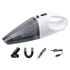 HIGH-POWER VACUUM CLEANER PORTABLE  & RECHARGEABLE- 12V/WHITE COLOR