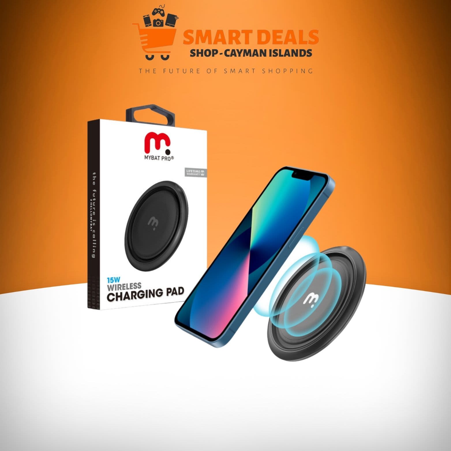 MYBAT PRO 15W WIRELESS CHARGING PAD – BLACK COLOR