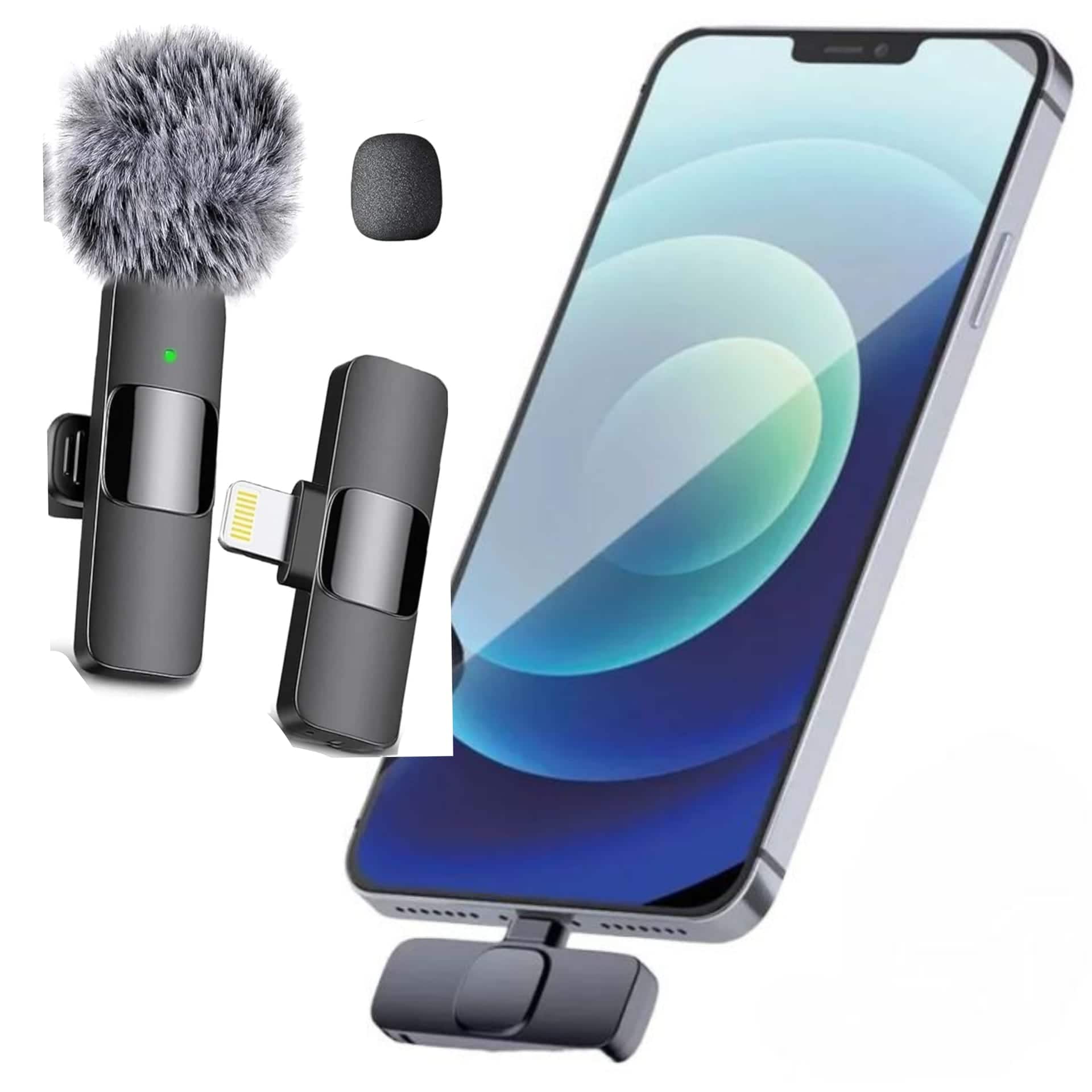 WIRELESS LAVALIER MICROPHONE (SUPPORT ONE TO ONE / FOR IPHONE LIGHTNING PORT)