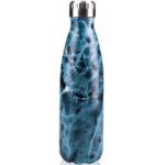ENLIFETY 500ML/OZ  STAINLESS STEEL WATER BOTTLE ( PRINTED BLUE GREEN COLOR)