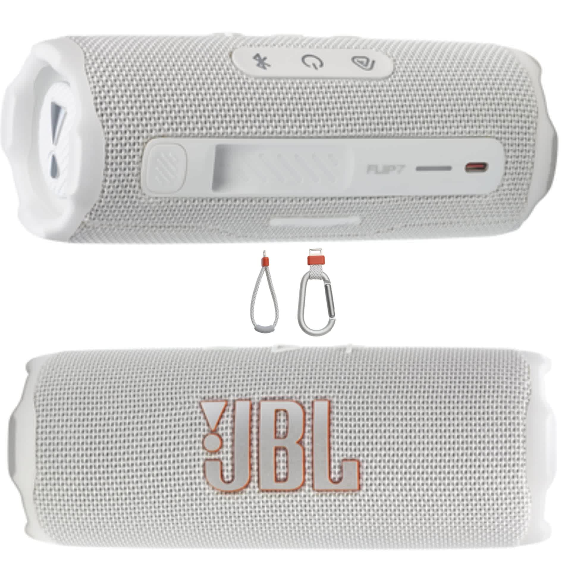 JBL FLIP 7 PARTYBOOST WIRELESS BLUETOOTH SPEAKER (WHITE COLOR)