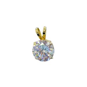 14KT GOLD CZ STONES PENDANT