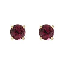 14KT MAROON STONE EARRING