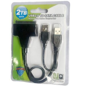 USB2.0 TO SATA CABLE HARD DISK DRIVE CONVERTER 2TB (BLACK COLOR)